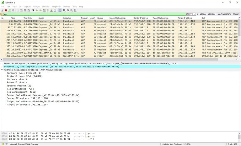 A Wireshark ARP Configuration Profile - CellStream, Inc.